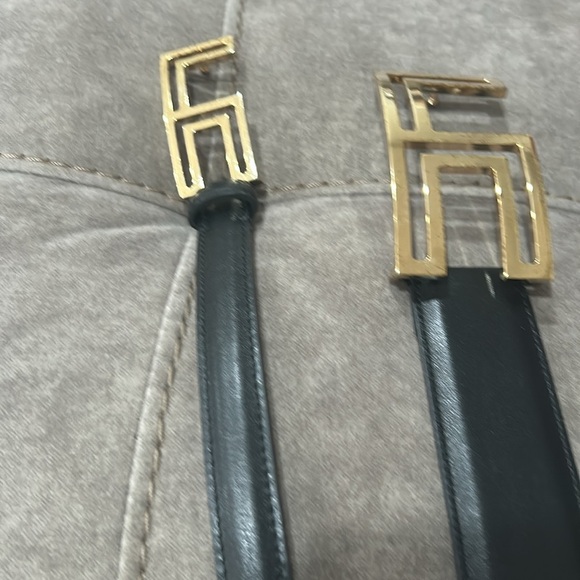 2 LES COPAINS // vintage LC gold logo black leather belt Y2K main image 7